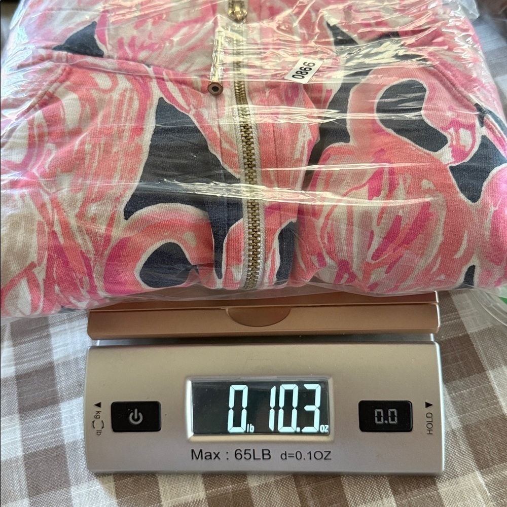 Lilly Pulitzer sweatshirt pink Flamingo 1/4 Zip Pullover Sweater - Picture 7 of 7